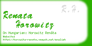 renata horowitz business card
